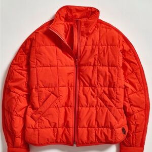 FP Movement by Free People Flame Red Quilted Jacket Size XL